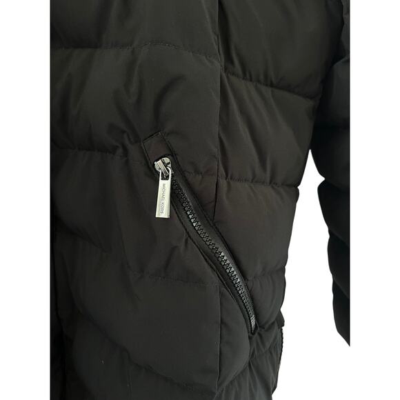 Michael Kors Black Puffer Coat Light Weight Down Fill Jacket Parka XL Women READ - Picture 10 of 16